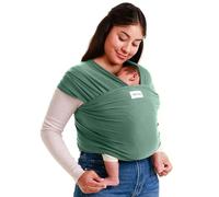 SleepyWrap Fular portabebé para recién nacidos - Porta bebés manos libres, Fular porteo elastizado y ergonómico, Marsupio bebé liviano para niños de entre 3 y 15 kilos (verde salvia(