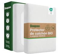 Sleepzen - Protector de Colchon 100x200 cm Algodón Orgánico Certificado Oeko-Tex®, Funda Colchon, Cubre Colchon, Muy Confortable, 100% Natural Sano y silencioso - No Impermeable - Sábana Bajera