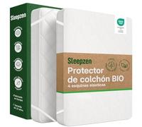 Sleepzen - Protector de Colchon 120x190 cm Algodón Orgánico Certificado Oeko-Tex®, Funda Colchon, Cubre Colchon, Muy Confortable, 100% Natural Sano y silencioso - No Impermeable - Sábana Bajera