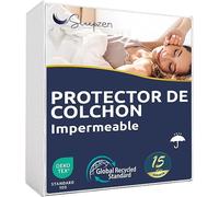 SLEEPZEN Protector de Colchón 70 x 160 cm Impermeable, Certificado Oeko-Tex®, Transpirable, Silencioso, Hipoalergénico, 100% Algodón, Funda Colchòn 70 x 160, Forma de Sábana Bajera