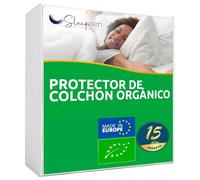 Sleepzen - Protector de Colchon 80x160 cm Algodón Orgánico Certificado Oeko-Tex®, Funda Colchon, Cubre Colchon, Muy Confortable, 100% Natural Sano y silencioso - No Impermeable - con Elásticos