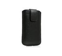 Sleeve case funda con pestaña lengüeta Sistema S Funda de piel en negro para Sony Ericsson Vivaz W960i Xperia X1 X2 X8