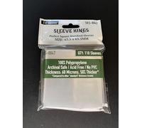 Sleeve Kings Fundas estándar para tarjetas, 110 unidades, transparente de 60 micras de grosor, tamaño cuadrado mediano (63,5 x 63,5 mm), compatible con On Mars & More - SKU: SKS-8847