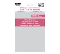 Sleeve Kings - Fundas para cartas supergrandes XXL de alta calidad, 101,5 x 153 mm, 110 unidades, extratransparentes de 60 micras, sin ácidos ni PVC, compatibles con Spirit Island, Battlestar