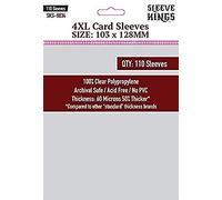 Sleeve Kings Fundas para tarjetas 4XL (103 x 128 mm), 110 unidades, polipropileno transparente de 60 micras, protección sin ácidos para tarjetas de gran tamaño, SKS-8834