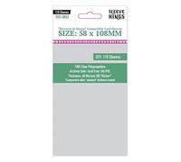 Sleeve Kings Fundas para tarjetas, paquete de 110 unidades, tamaño 58 x 108 mm, material de polipropileno, compatible con juegos de mesa traición en casa