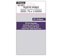 Sleeve Kings SKS-8813 - Fundas estándar para cartas, 110 unidades, transparentes, 60 micras de grosor, tamaño grande (70 x 110 mm), compatible con Scythe y más -
