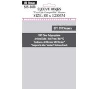 Sleeve Kings SKS-8818 - Fundas estándar para cartas, 110 unidades, transparentes, 60 micras de grosor, tamaño grande (88 x 105 mm), compatible con Tiny Epic Kingdoms y más -