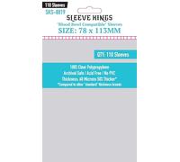 Sleeve Kings SKS-8819 - Fundas estándar para cartas, 110 unidades, transparentes, 60 micras de grosor, tamaño grande (78 x 113 mm), compatible con Blood Bowl y más -