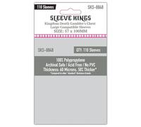Sleeve Kings SKS-8848 - Fundas estándar para cartas, 110 unidades, transparentes, 60 micras de grosor, tamaño grande (57 x 100 mm), compatible con Kingdom Death: Monster y más -