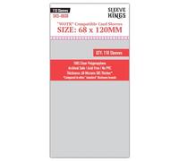Sleeve Kings War of The Rings SKS-8830 - Fundas para tarjetas compatibles con 68 x 120 mm, 110 unidades, fundas protectoras transparentes de 60 micras, sin ácidos, extra transparentes