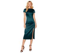 Sleeveless Backless Maxi Dress for Wedding Guest with Cowl Neck Open Back and Silk Tie Formal Prom Dresses for Women(Green,S)