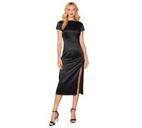 Sleeveless Backless Maxi Dress for Wedding Guest with Cowl Neck Open Back and Silk Tie Formal Prom Dresses for Women(Black,M)