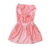 Sleeveless Puppy Dress for Small Dogs | Soft Lightweight Polyester Pet Dress for Daily Use/Parties/Photo Shoots | Elegant Bowknot Back Design, Pink (Metro)