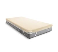 Sleezzz Basic Muletón Protector de colchón, Funda para colchón, Protector de colchón de 100% algodón, elástico, protección higiénica, color natural, 180x200 cm