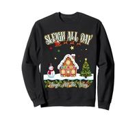 Sleigh All Day Jingle The Way Feliz Navidad Papá Noel Reno Sudadera