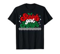 Sleigh Girl Sleigh Christmas Retro Xmas Holiday Camiseta gráfica económica, Hombre, Negro, L