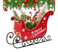 Sleigh Ornament - 3D Hollowed Christmas Pendant, Classic 3D Metal Sleigh Decoration for Indoor and Outdoor Use | Elegant Holiday Pendant for Home, Party, Family Gathering, and Winter Festival Display