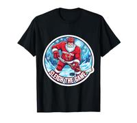 Sleigh The Game Ice Hockey Player Christmas Santa Lover Xmas Camiseta