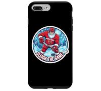 Sleigh The Game Ice Hockey Player Christmas Santa Lover Xmas Carcasa para iPhone 7 Plus/8 Plus