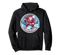 Sleigh The Game Ice Hockey Player Christmas Santa Lover Xmas Sudadera con Capucha