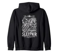 Sleipnir Ocho Piernas A Través De Mundos Viking Sudadera con Capucha