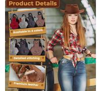 SLERFT Adventure Magnetic Hat Clip, Hat Magnet Clip for Travel on Bag, Handcrafted Leather Cap Clips with Easy Clip-On Design, Caps Holder for Backpack, Luggage, Outdoor Hiking, Camping Trips(Red*2)