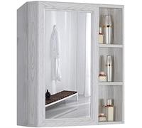 SLGGPJBU Armario de espejo de baño, armario de baño montado en la pared para el hogar o el hotel, armario rectangular de aluminio con espejo para baño, armario de pared
