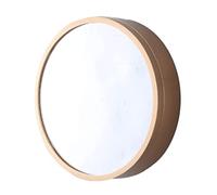 SLGGPJBU Beauty Mirror - Armario redondo con espejo de baño, armario de almacenamiento de pared para baño, armario de espejo con marco de madera de cierre lento