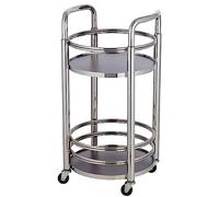 SLGGPJBU Carrito de cocina - Carrito de servicio grande para bar, estante de almacenamiento plegable de acero inoxidable con ruedas para bares y restaurantes, hoteles