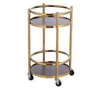 SLGGPJBU Carrito de cocina - Carrito de servicio grande para bar, estante de almacenamiento plegable de acero inoxidable con ruedas para bares y restaurantes, hoteles