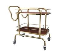 SLGGPJBU Carrito de cocina de 2 niveles, carrito de servicio de bar/restaurante, carrito de almacenamiento multifuncional con ruedas bloqueables, adecuado para restaurantes, hoteles