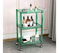 SLGGPJBU Carrito de cocina de 3 niveles, carrito de aperitivos móvil que ahorra espacio, estante de baño, carrito de servicio para el hogar, oficina, cocina, baño, organizador grande