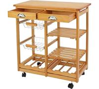 SLGGPJBU Carrito de isla de cocina con almacenamiento y toallero, carrito móvil de madera rodante con ruedas para cocina, isla de mesa para cocinar