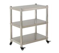 SLGGPJBU Carrito de servicio para horno microondas, carrito de cocina, estante de servicio de acero inoxidable, carrito de servir con ruedas, estante de baño para dormitorio con ruedas
