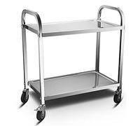 SLGGPJBU Carrito de servicio utilitario de acero inoxidable, carrito de servir, desmontable, con ruedas de bloqueo, estante de cocina, carrito de servicio, para hotel, restaurante, hogar, 3 capas, 95