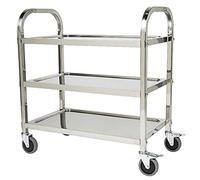 SLGGPJBU Carrito de servir, 2/3 niveles desmontable, carrito de servicio rodante, carrito de cocina con ruedas de bloqueo, para hotel, restaurante, hogar, 2 capas, 95 x 50 x 95 cm