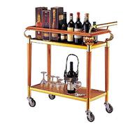 SLGGPJBU Carrito de servir, carrito de servicio de 2 niveles, carrito de bar para coche, isla de cocina, carrito utilitario, organizador de almacenamiento de baño, diseño moderno para decoración de