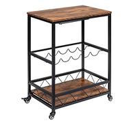 SLGGPJBU Carrito de servir para el hogar, carrito de servir para cocina, estilo industrial, vintage, madera y metal