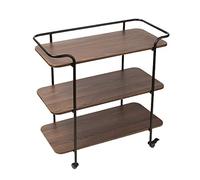 SLGGPJBU Carrito para servir con estante de cocina, carrito de 3 niveles con ruedas, ruedas multiusos con cerradura para el hogar, bar, carrito de servir para el hogar