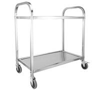 SLGGPJBU Carro de servir, carrito de cocina de 2/3 niveles, carrito de servicio rodante de acero inoxidable, catetrolley, con ruedas de bloqueo, estante de almacenamiento de cocina, para