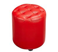 SLGGPJBU Cubo puf tapizado de cuero otomana, otomana otomana madera maciza cuadrada de cuero sala de estar mesa de café sofá pequeño-negro 40x40x35cm