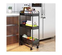 SLGGPJBU Estantería de acero inoxidable, organizador de carrito de almacenamiento rodante, carrito de cocina, estante multifuncional de suelo a techo, estante de almacenamiento para almacenamiento,