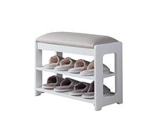 SLGGPJBU Exquisito perchero independiente de madera, organizador con zapatero para dormitorio, sala de estar, pasillo