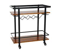 SLGGPJBU Mesa auxiliar vitrina estantes para cocinas carrito utilitario hogar bar carrito que sirve carros aparador estante cocina, 2 estilos