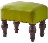 SLGGPJBU Moderno taburete para el hogar, sala de estar, dormitorio, reposapiés, sofá, silla, cambiador, reposapiés rectangular con patas de madera maciza, esponja de alta resistencia, alta capacidad