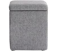 SLGGPJBU otomana cubo de lino pequeño otomana, cómoda de almacenamiento organizada plegable con tapa, mesa de centro multifuncional que ahorra espacio para taburetes interiores y exteriores, silla de
