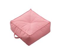 SLGGPJBU Puf de relleno, redondo/cuadrado, puf, silla, reposapiés, pufs decorativos para sala de estar, dormitorio, color morado R, 50 x 50 x 15 cm, gris
