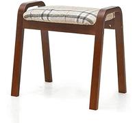 SLGGPJBU Reposapiés acolchado para zapatos, reposapiés pequeño, taburete de tela, reposapiés, decoración del hogar, madera, salón, 8 colores