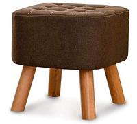 SLGGPJBU Reposapiés para reposar pies, banco de zapatos para cambiar, silla cuadrada grande, taburetes modernos con patas de madera tapizadas, cómodo asiento para el hogar, multifunción
